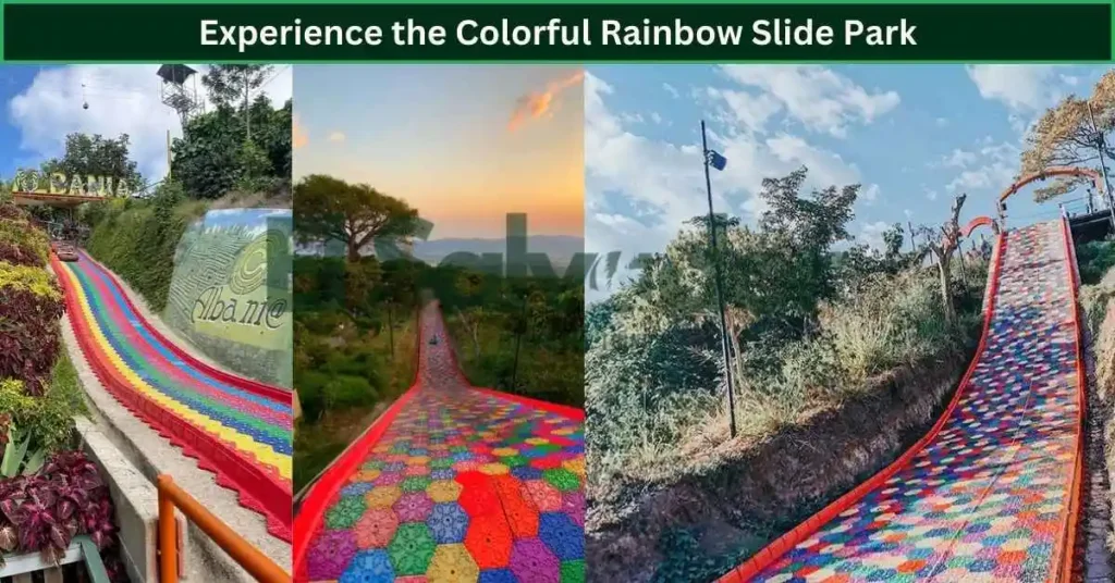 Experience the Colorful Rainbow Slide Park
